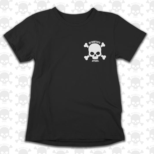 Skull and Crossbones Logo Pocket Print - Black
